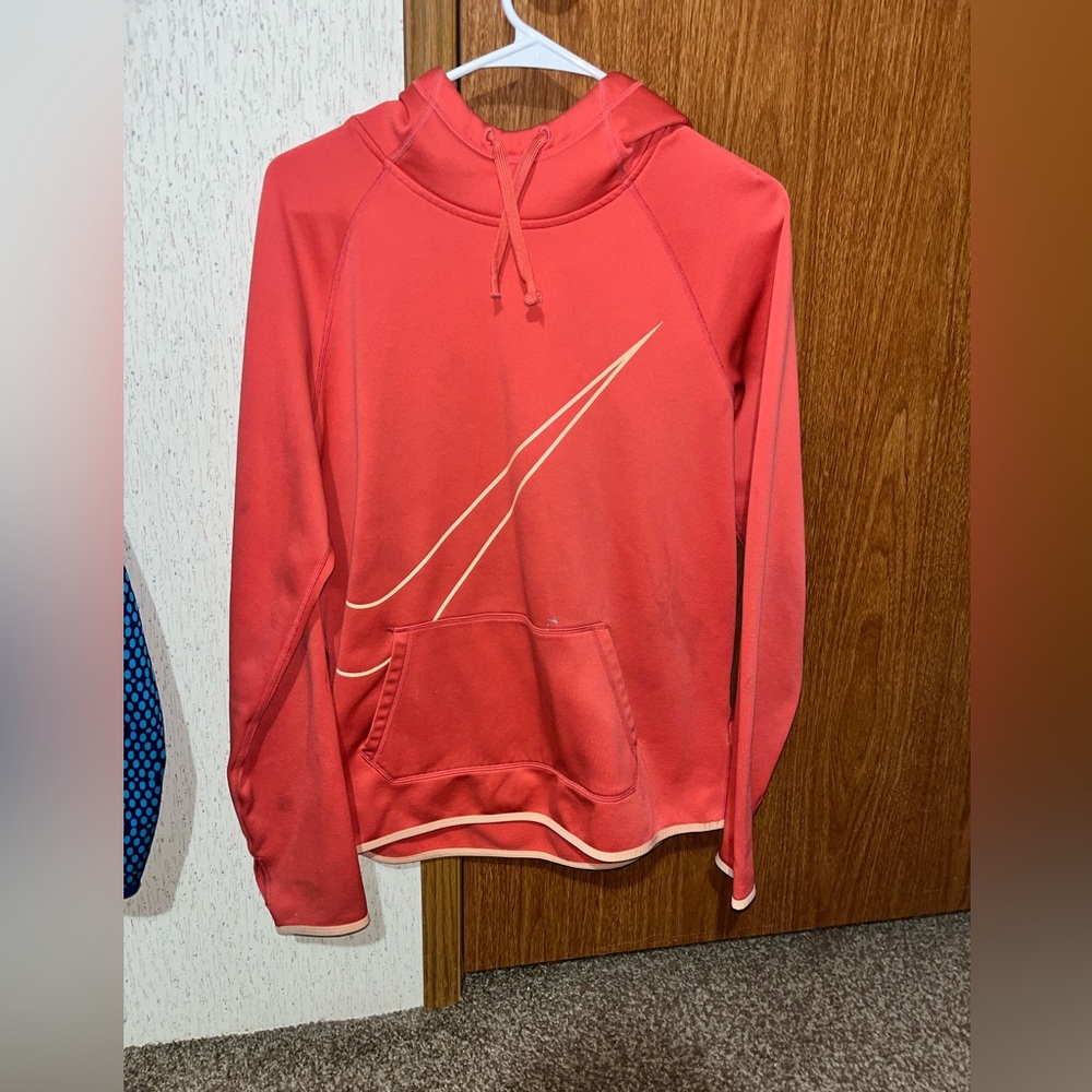 Nike Coral Hoodie with Swoosh Design
